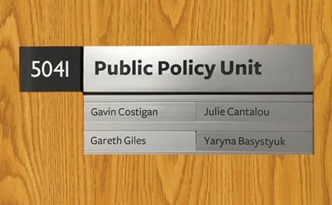 PPS team door plate